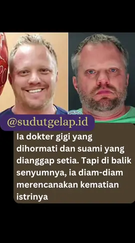 Maret 2023, Aurora, Colorado. Angela Craig, ibu enam anak,  keluar masuk rumah sakit tiga kali dalam dua minggu. Pusing. Lemas. Sakit kepala hebat. Tak ada dokter yang bisa menjelaskan kenapa kondisinya terus memburuk. Di sisi ranjang, suaminya James tampak penuh perhatian. Seorang dokter gigi sukses,  pria keluarga yang dihormati tetangga. Orang yang seharusnya menjaga, justru diam-diam merencanakan kematian istrinya. Angela tak tahu,  shake protein yang diminumnya bukan lagi sekadar nutrisi. Di dalamnya, James mencampurkan racun mematikan, arsenik, sianida, bahkan tetes mata yang disalahgunakan jadi senjata. Setiap tegukan, adalah langkah menuju kematian. Pada 18 Maret 2023, Angela akhirnya menghembuskan napas terakhir. Otopsi membongkar kebenaran:  racun sengaja dimasukkan ke tubuhnya. Dan semua jejak mengarah ke satu orang, suami yang ia percayai. Mengapa James melakukannya? Perselingkuhan.  Kehidupan finansial yang hancur.  Obsesi yang ia tutupi dengan topeng kesempurnaan. Juri hanya butuh dua hari untuk sepakat:  James bersalah atas pembunuhan tingkat pertama. Hari ini, James Craig bukan lagi dokter gigi dengan senyum menenangkan. Ia hanyalah napi di balik jeruji besi Colorado, dihukum seumur hidup tanpa pembebasan bersyarat. Sementara enam anak yang ditinggalkan Angela,  harus menanggung luka kehilangan seorang ibu, sekaligus ayah yang berubah jadi monster. Karena terkadang,  racun paling berbahaya bukan yang tersaji di gelas. Melainkan yang disembunyikan oleh orang yang kita cintai. Follow @sudutgelap.id — karena tidak semua cinta berakhir dengan setia, sebagian berakhir dengan sianida.
