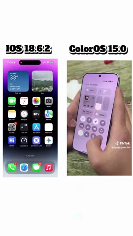 Animation IOS vs Animation ColorOS #tech #ios18 #coloros15 #iphone #oppo 