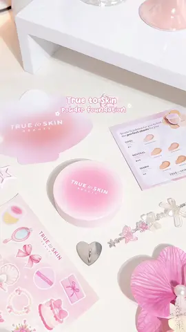 so pretty (˶˃ ᵕ ˂˶) .ᐟ 💓 #truetoskin #powderfoundation #powdertruetoskin #compactpowder #cutemakeup 