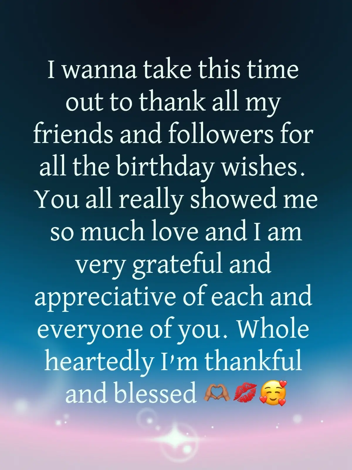 This message is for all my friends and followers, I want to take this time to acknowledge each, and everyone of you that took the time to acknowledge me on my birthday. I want to thank you and you are very much appreciated. You guys rock thank you for all the birthday shout outs all the lights all the comments I wholeheartedly thank you. I am very blessed to have some awesome followers., some of you we have been rocking since day one we have became real good friends even off a TikTok so on that note, thank you much love to each and everyone of you and blessings #fypシ゚ #virgo♍️ #wlwtiktok #over40 #fyp 