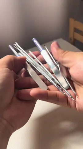 Goodbye taghiyawat at blackheads! 🙌✨ 8pcs Stainless Pimple & Blackhead Remover Tool Kit — safe, durable at pang-clear skin! 💖 #BlackheadRemover #PimpleTool #ClearSkinJourney #FacialCare #SkincareTools