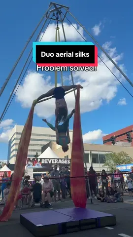 Thank gosh for aerial friends 😅😂 #aerialsilks #duosilks #aerialist #aerialperformance 