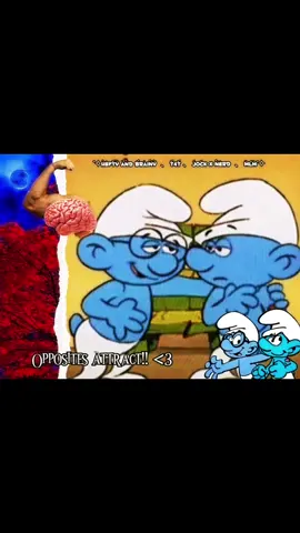 #HEFTYSMURF x #BRAINYSMURF ♡ || YAOI A LA SMURF!!1! ❤️💙 || #smurfs#shipedit#fyp 
