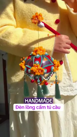 Trung thu năm nay làm một chiếc đèn lồng cẩm tú cầu này nhé 🏮#kemnhung #denlongkemnhung #dentrungthu #denlonghandmade 