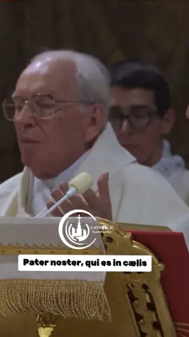 Pater noster, qui es in cælis Sanctificétur nomen tuum Advéniat regnum tuum Fiat volúntas tua Sicut in cælo et in terra Panem nostrum quotidiánum da nobis hódie Et dimítte nobis débita nostra Sicut et nos dimíttimus debitóribus nostris Et ne nos indúcas in tentatiónem Sed libera nos a malo Et ne nos indúcas in tentatiónem Sed libera nos a malo Amen.  #paternoster #catholicchurch #catholicism #holymass #ourfatherwhoartinheaven 