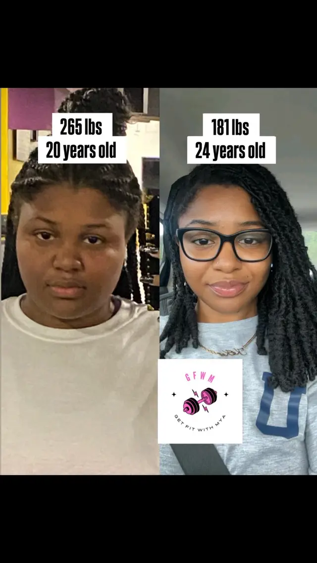 First gym picture vs my most recent one 😭 back then I was overeating, binge eating, living off fast food and fried food. I had no clue where to start but I knew I had to move. I stayed consistent, changed how I ate, and now the difference shows all in my face. Crazy what discipline can do💪🏽 . . If you’re ready to start your journey 🏋🏽‍♀️apply for 1:1 coaching 💻 Link in bio . Follow for more fitness💪🏽 clean eating🥑🍓🥗& motivation ✨ . . . . #102lbsdown #theebaddest07 #getfitwithmya #ElevateAndEvolve #myavationapparel