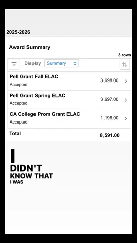 thank u fasfa 🙏🏽 #college #fasfa #financialaid #thankyou 
