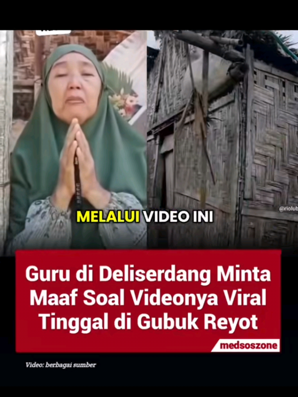#stitch dengan @TVNYA BURUH video yg beredar ini adalah hoax guys ya, ibuk nya sebenarnya tidak tinggal di gubuk itu. #hoax #deliserdang #honorer #guru 