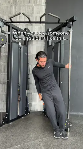 When you see someone doing cable lateral raises like this… 🤦🏽‍♂️ ❌ Doing the leaning Tower of Pisa serves no purpose. ✅ Just stand straight and set the cable at wrist height (when keeping arms down, that’s where the cable should be set) ✅ Yes, setting the cable at the bottom also works, but people lean because they want to change the exercise’s resistance profile. Instead of leaning, simply adjust the cable to wrist height ✅ and stand straight. All heights are effective for building shoulders 💪🏽 ✅ Use wrist cuffs if you experience wrist pain or if your hands get tired. This allows you to isolate the shoulders more effectively ✅ Was this helpful?