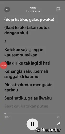 🎵😮‍💨 Galau - By Five Minutes Band 🎵😮‍💨#liriklagu#galau#fullirik#fiveminutes#galau#fullsong#musikviral#musikviraltiktok#musikindonesiadispotify#fyp#fypage#fyptiktok#fypmusiktiktok 