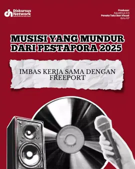 Festival musik Pestapora 2025 diguncang polemik setelah lebih dari 30 musisi mundur karena adanya kerja sama sponsor dengan PT Freeport Indonesia. Direktur festival, Kiki Aulia Ucup, menyampaikan permintaan maaf terbuka dan menegaskan kontrak dengan Freeport resmi diputus. Ia memastikan tidak ada dana mengalir ke Pestapora dari perusahaan tambang tersebut. #Pestapora2025 #FestivalMusik #BeritaMusik