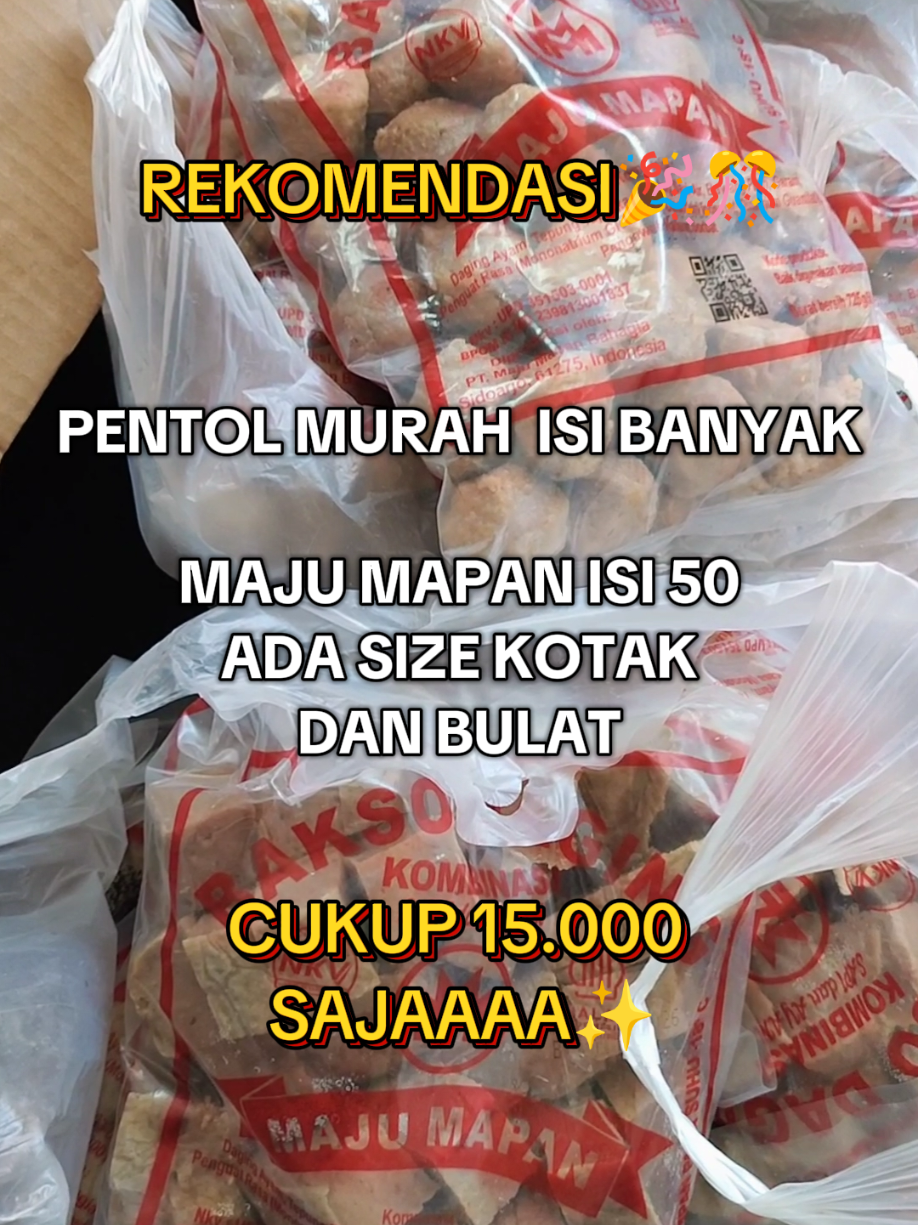 Pentol Maju Mapan Ready Harga 15.000 Isi 50/pack 📍NOKA FROZEN FOOD SIMO KATRUNGAN BARU, SURABAYA PUSAT #pejuangaffiiliate #likeforlike #frozenfoodsurabaya #frozenfoodsurabayamurah #adonanbakso 