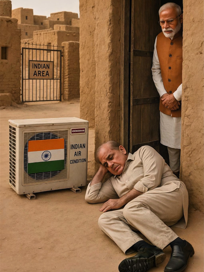 When politics meets desert drama 🌵😂 An 'Indian Air Condition' surprise while one leader naps peacefully and another keeps watch. Ultra-realistic, cinematic, and hilarious — you won’t stop laughing! Perfect blend of comedy, satire, and creativity for your For You Page 🔥🤣 #WorldPresidents