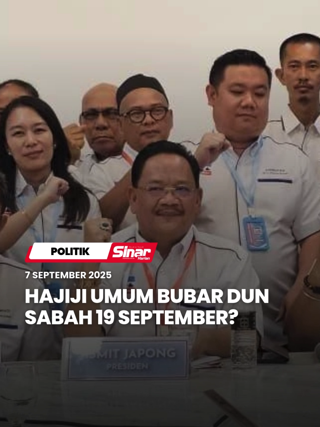Ketua Menteri, Datuk Seri Hajiji Noor, dikatakan akan membuat pengumuman mengenai pembubaran Dewan Undangan Negeri (DUN) Sabah pada 19 September ini. Andaian tersebut timbul berdasarkan khabar angin yang didengar Presiden Parti Gemilang Anak Sabah (GAS), Datuk Jismit Japong. Anda boleh baca berita penuh di portal Sinar Harian di www.sinarharian.com.my atau swipe up di IG story serta jangan lupa follow IG @sinarharian untuk berita terkini dalam dan luar negara. #SinarHarian #SinarTerkini #DUNSabah