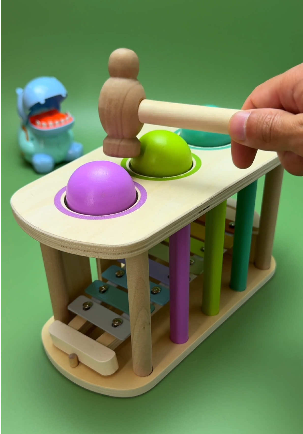 🟢🔨🎶 Smash & Drop: Xylophone Balls #asmrplay 
