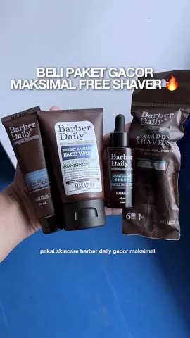 Beli 1 paket BARBER DAILY GACOR dpt free SHAVER 😁🔥 #barberdaily #paketskincare #skincarepria #skincarecowok #barberdailyfacewash 