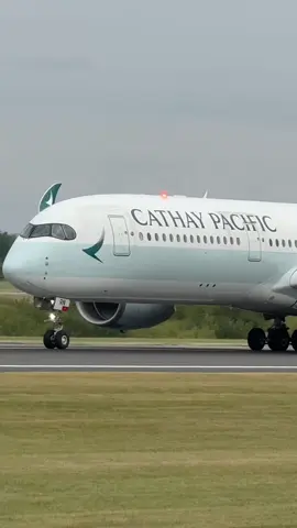 Feel the power! @Cathay Pacific ✈️ Airbus A350 roaring departure under the power of its two Trent XWB engines, from Manchester! #cathaypacific #a350 #takeoff #aviation #planes 