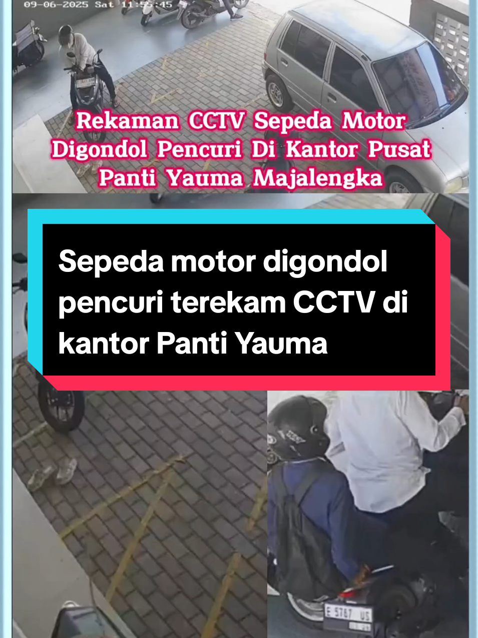 Pencurian sepeda motor di kantor Panti Yauma terekam CCTV @Polres Majalengka @Humas Polres Majalengka @Sat Reskrim Polres Majalengka  #majalengka #cctv #maling #CapCut 