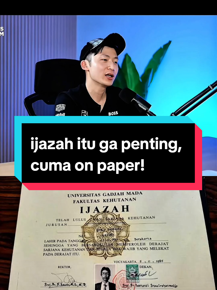ijazah ga penting cuma on paper! catat ya ges! #andryhakim #stockwise #ijazahpalsu #jokowi #ijazah 