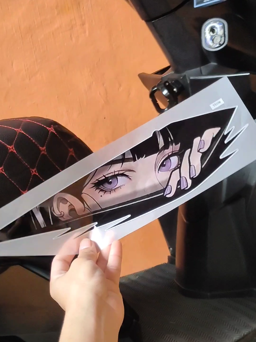 Anime peeking eye sticker decals for Motorcycle, car abd e-bike🛒 #decals #decalsticker #emblem  #fypage #creatorsearchinsights 