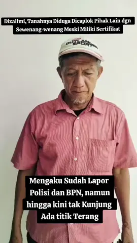 #Zulkifli pemilik tanah di Sarilamak Kab. Limapuluh Kota harus berjuang untuk memperjuangkan hak-haknya kembali, melalui salah seorang keluarga Agus mengatakan segala macam upaya telah ia lakukan termasuk melapor ke pihak kepolisian dan menanyakan ke BPN. 