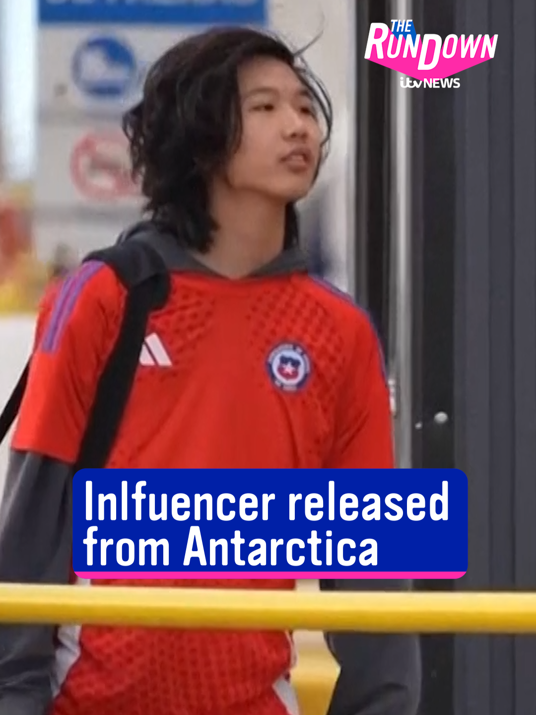19-year-old influencer Ethan Guo has been released back to the mainland after two months stuck at a Chilean Antarctic airbase. #itvnews #therundown