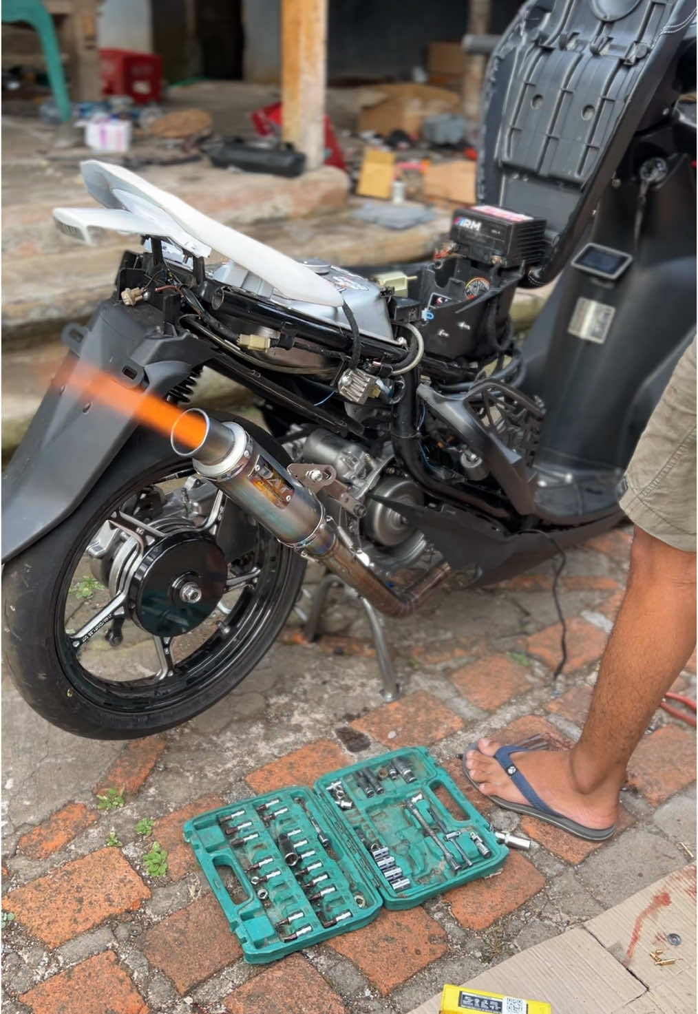 akhirnya menyala 🤩 #miosporty #mio200cc #mioproper #mio #miononstep 