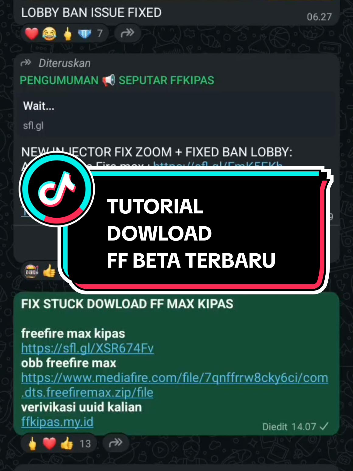FIX STUCK DOWLOAD FF MAX KIPAS freefire max kipas https://sfl.gl/XSR674Fv obb freefire max https://www.mediafire.com/file/7qnffrrw8cky6ci/com.dts.freefiremax.zip/file verivikasi uuid kalian https://ffkipas.my.id/redirect.php?ref=nYTxQRJ #muhlisbeta #ffbeta #epepbeta #ffkipas #fyp 