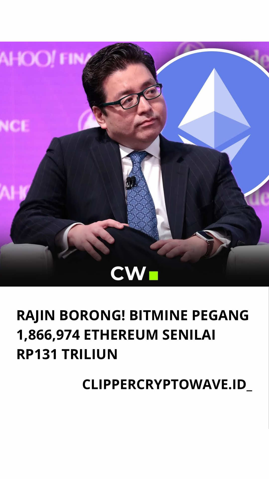 Bitmine kini memiliki 1,866,974 Ethereum senilai Rp131 Triliun. Bitmine terpantau masih rajin memborong Ethereum hingga saat ini. #gabrielrey #cryptowave 