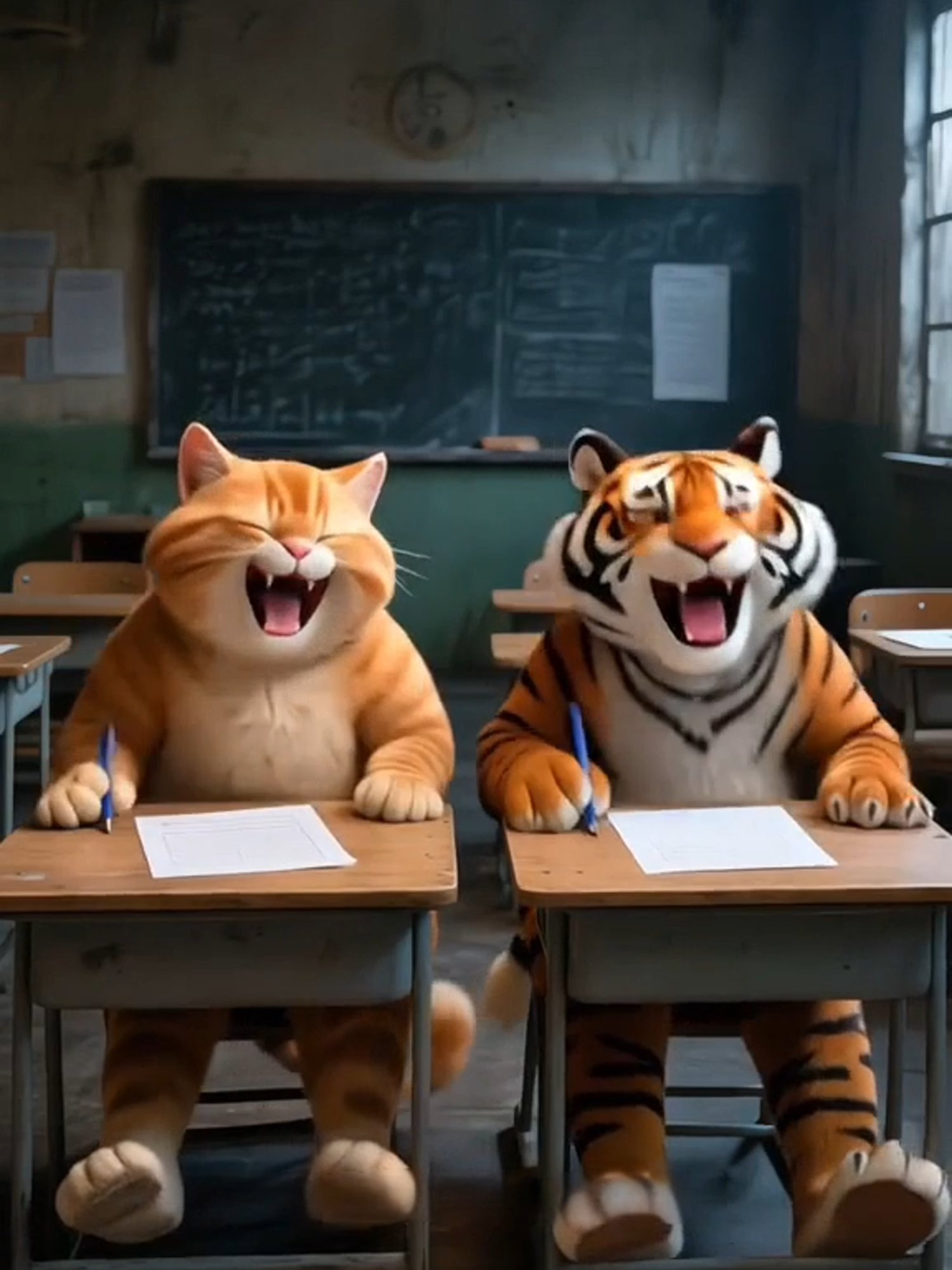 A serious exam #cat #fyp #haha #ai #funnyvideos #cartoon #orangecat #aicat #cutecat #catlover #kucing #foryou #catlovers #kitty