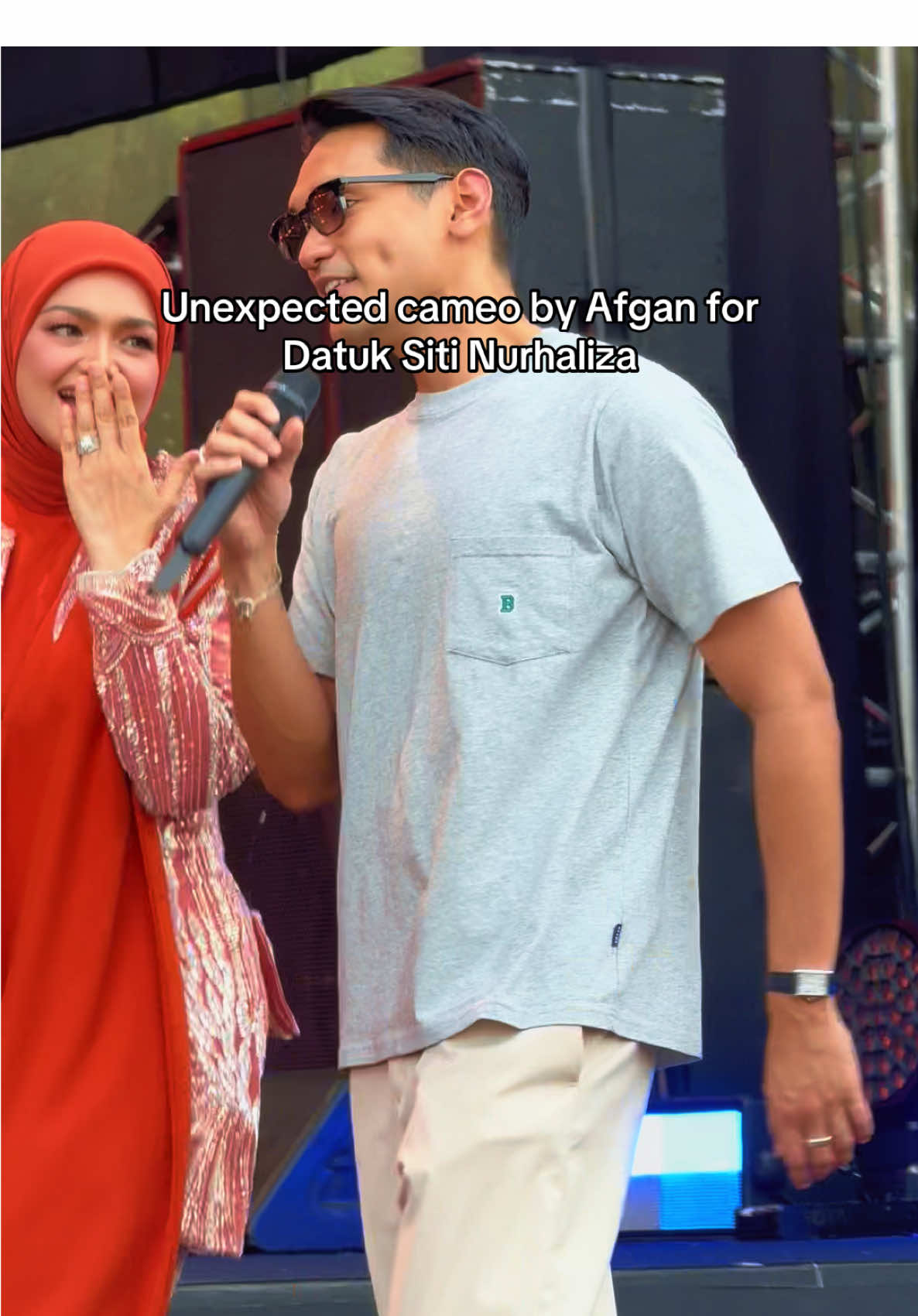 Unexpected duo at Pestapora Jakarta with Afgan. #sitinurhaliza #afgan #pestapora 