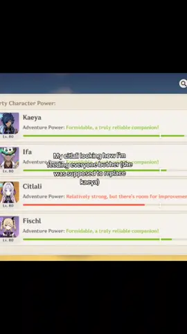 I use them both but I need artifacts for citlali that's why I don't care abt her build rn #GenshinImpact #shitpost #kaeya #citlali #fyp 