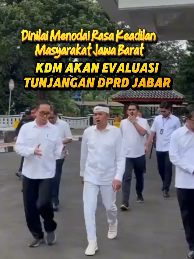 KDM menunjukkan sikap yang cukup progresif dalam menanggapi polemik berbagai tunjangan Anggota DPRD Jawa Barat.  KDM menyatakan siap merevisi Pergub tersebut dan bahkan tidak keberatan jika tunjangan tersebut dihapus. Menurutnya, segala bentuk tunjangan jabatan yang bertentangan dengan prinsip keadilan dan melukai hati masyarakat memang sebaiknya ditinjau ulang. #tetapsemangat💪💪 #tetapberdoadanjanganputusasa🤲🙏 #jawabaratistimewa #dedimulyadi71 #kdm 