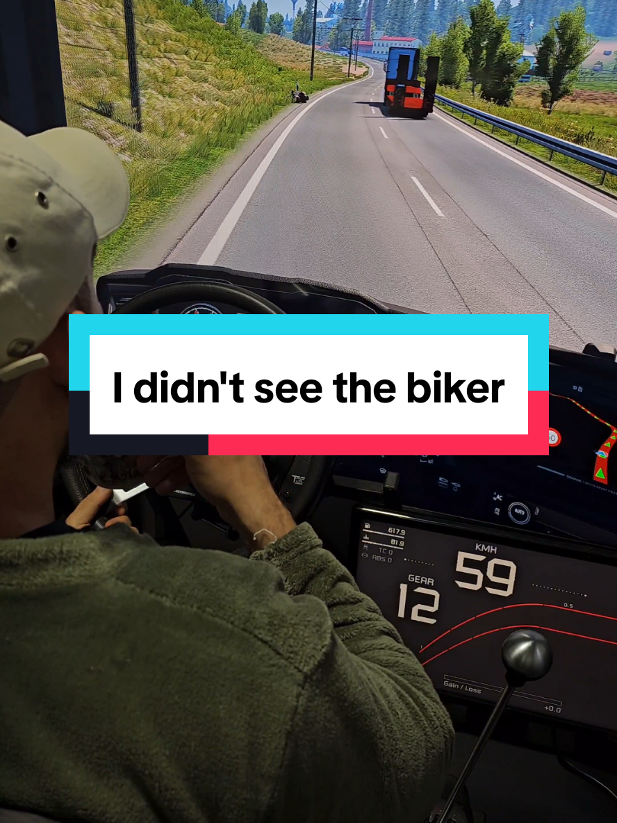 I didn't see the biker #eurotrucksimulator2 #game #gamesnotiktok #gamer #videogames 