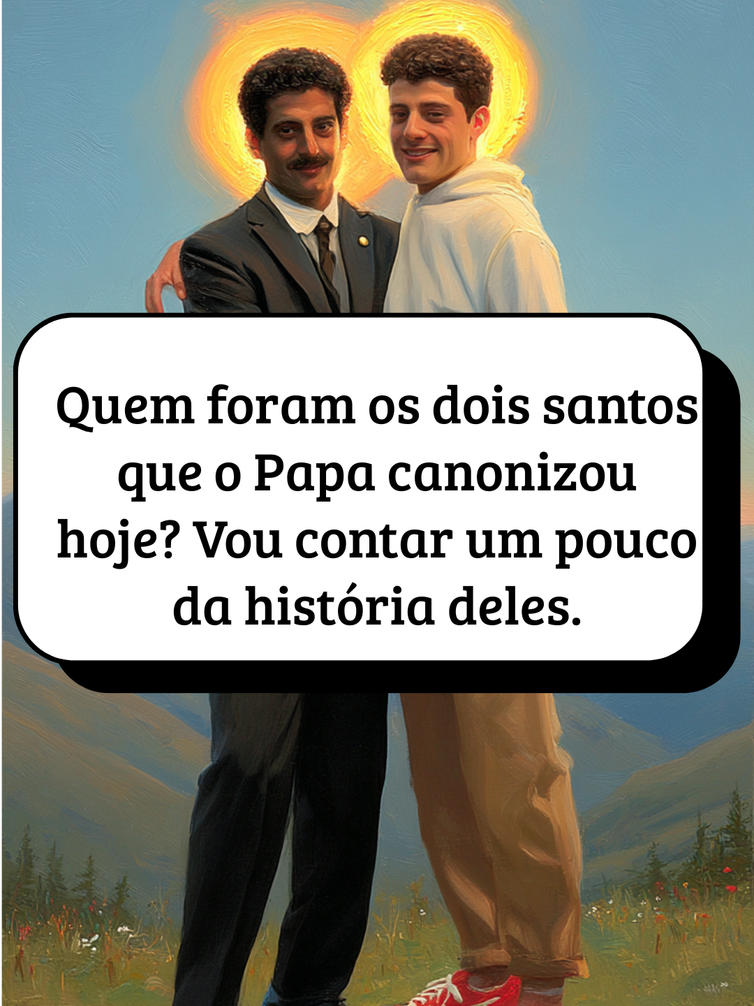 Hoje a Igreja canonizou dois novos santos: São Carlo Acutis e São Pier Giorgio Frassati. 👉 São Carlo Acutis (1991-2006): jovem apaixonado pela Eucaristia, devoto de Nossa Senhora, alegre e criativo. Usava jeans e tênis, programava, evangelizava na internet e chamava a Eucaristia de sua “estrada rápida para o Céu”. 👉 São Pier Giorgio Frassati (1901-1925): universitário italiano, leigo dominicano, montanhista e “homem das bem-aventuranças”. Servia os pobres, rezava intensamente e assinava seu lema: “Verso l’Alto” — Para o Alto. Canonizados juntos, eles mostram que santidade não é para poucos ou para o passado: é para hoje. Carlo nos lembra que a fonte é Jesus Eucarístico; Pier Giorgio nos lembra que essa fonte transborda em caridade concreta. 📿 O caminho da santidade é para todos: #igrejacatolica #catolicos #catolicostiktok #fé #santododia