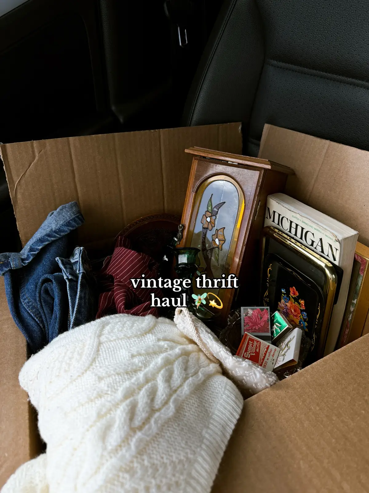 a good little vintage haul 🧚🏻‍♂️💫 #thriftfinds #vintagefinds #eclecticdecor #thrifthaul #whimsigoth 