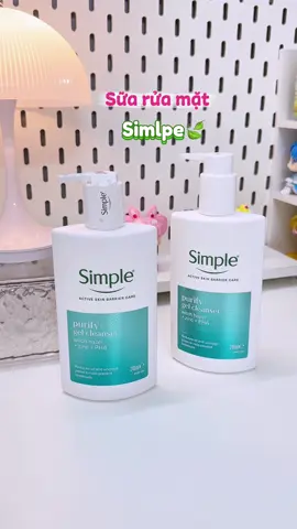 Sữa rửa mặt Simple phiên bản mới cho da dầu mụn🌱#suaruamat #suaruamattrimun #suaruamatsimple #simple #skincare 