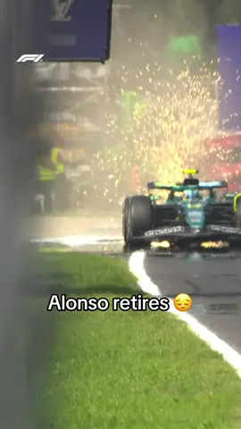 alonso’s dramatic suspension failure forces him out of the race 😓 #f1 #italiangp #fernandoalonso #astonmartin #monza 