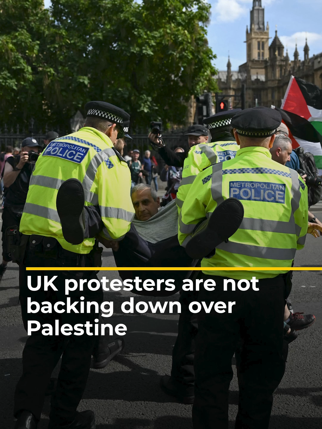 Police in London arrested nearly 900 protesters during another mass rally against the UK’s ban on campaign group Palestine Action. Protesters attended despite knowing they faced possible detention under divisive anti-terrorism laws. #news