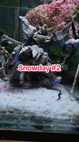 Diorama Snow day_ Masamune Date model kit Hộp kính cubic 23cm #dregreendecor #diorama #gundam #customfigure #miniature 