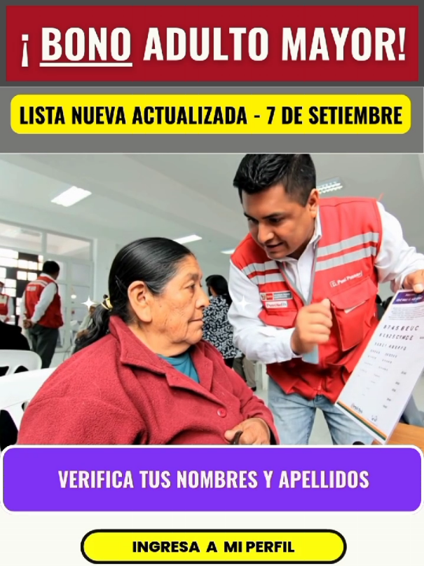 📢 ¡Última hora! Nuevo bono confirmado para adultos mayores de 50. Revisa si apareces en la lista antes de que cierre el sistema. #BonoAdultosMayores #ApoyoEconómico #familias  #NoticiasHoy #viral 
