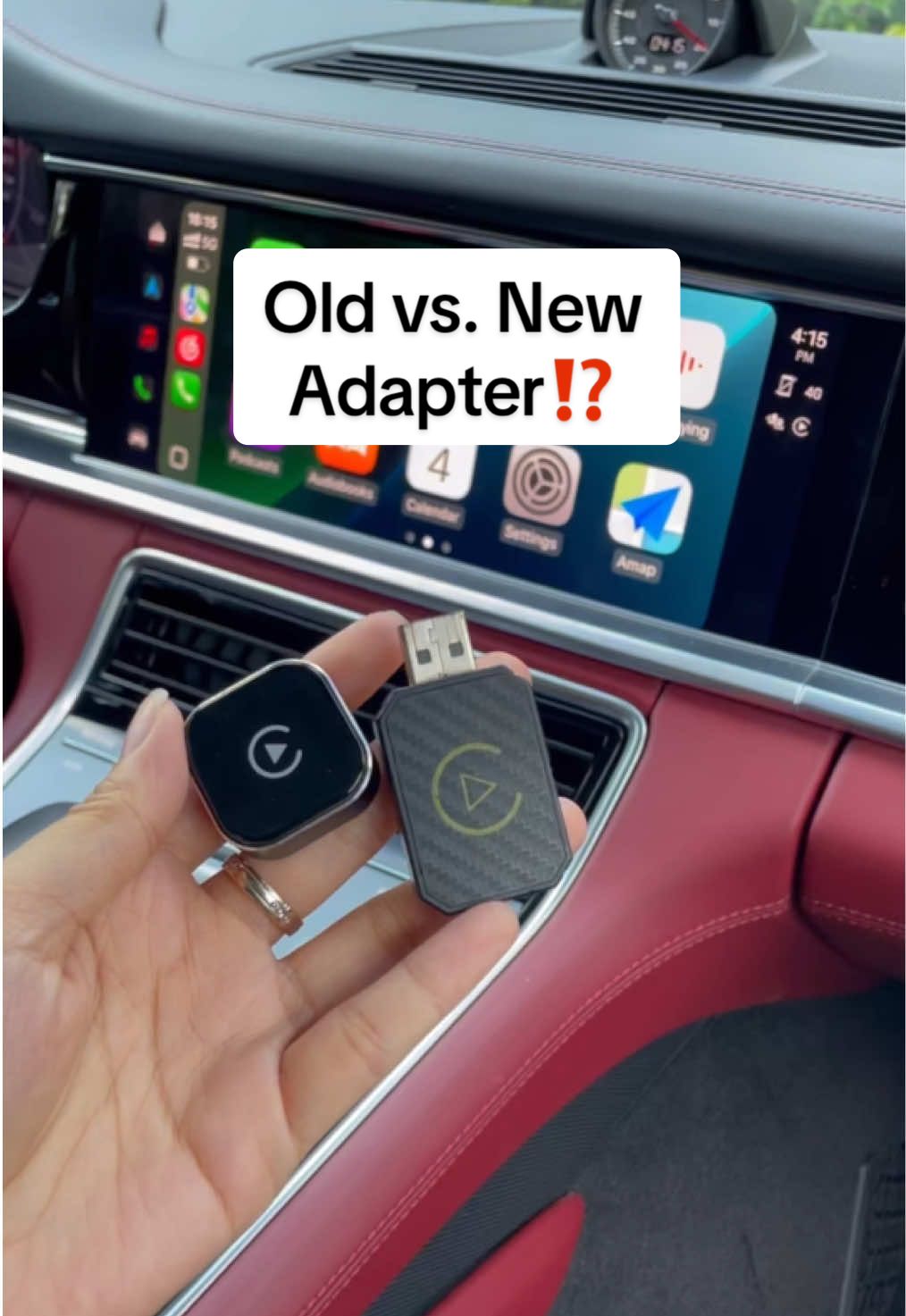 Old vs. New Adapter❤️‍🔥❤️‍🔥  #tiktokshopsummerturnup #yurnlv  #carplay#weekendflashsale #wirelesscarplay 