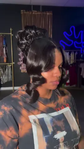 Closure wig install updo💕 so girlala! Appointments available, link in bio! #knoxvillehairstylist #nashvillehairstylist #closurewig #wiginstall #updo #updohairstyle #salonowner 