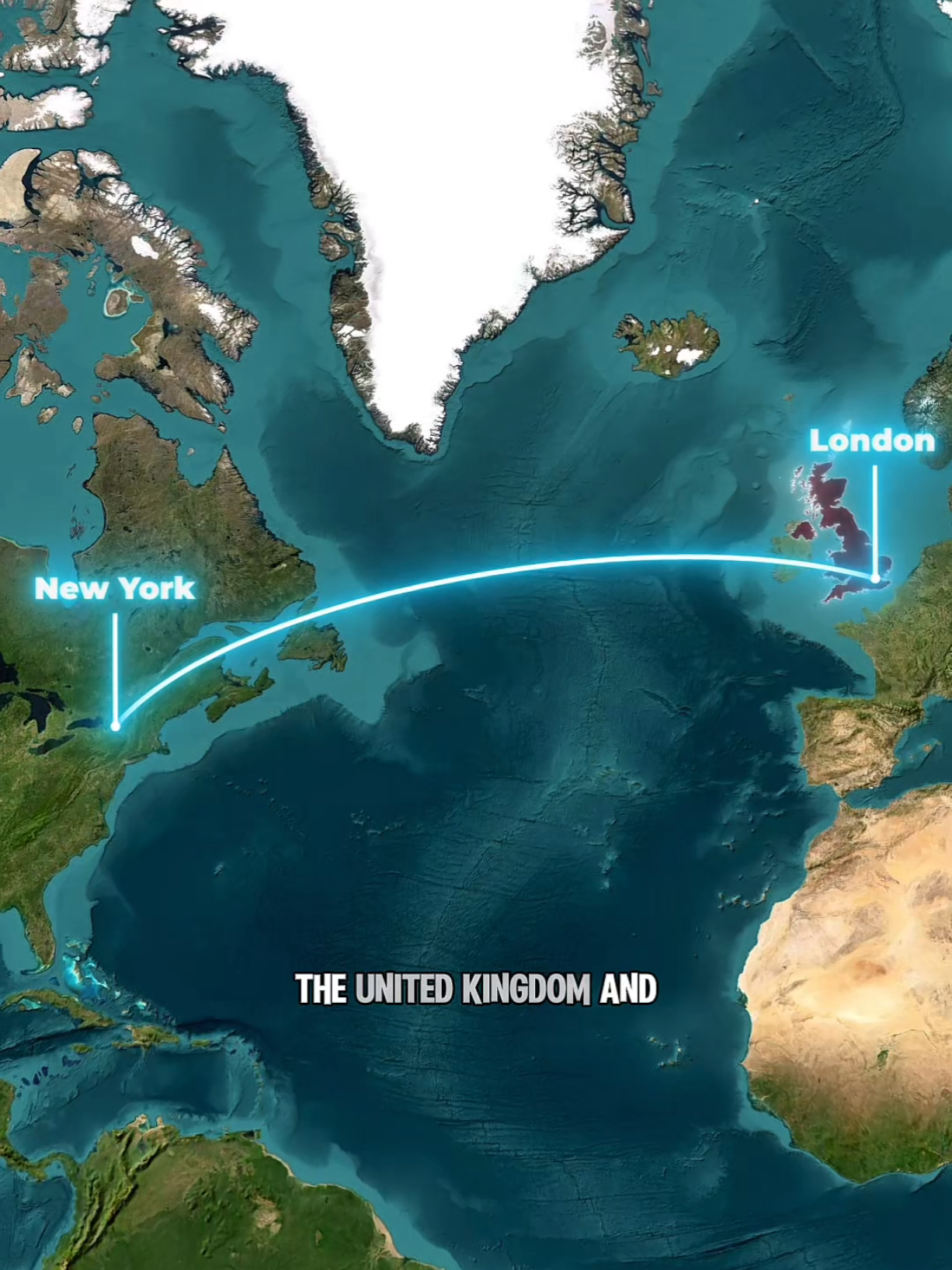 Would You Survive Walking from London to New York?  #london #newyork #maps #learn #countries