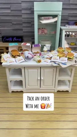 A customer reached out to me and requested every meal for their wife’s birthday gift! Let’s pack it up together 🙌🏻🥳🍟 #mcdonalds #miniature #clay #etsy #packanorderwithme @McDonald’s 