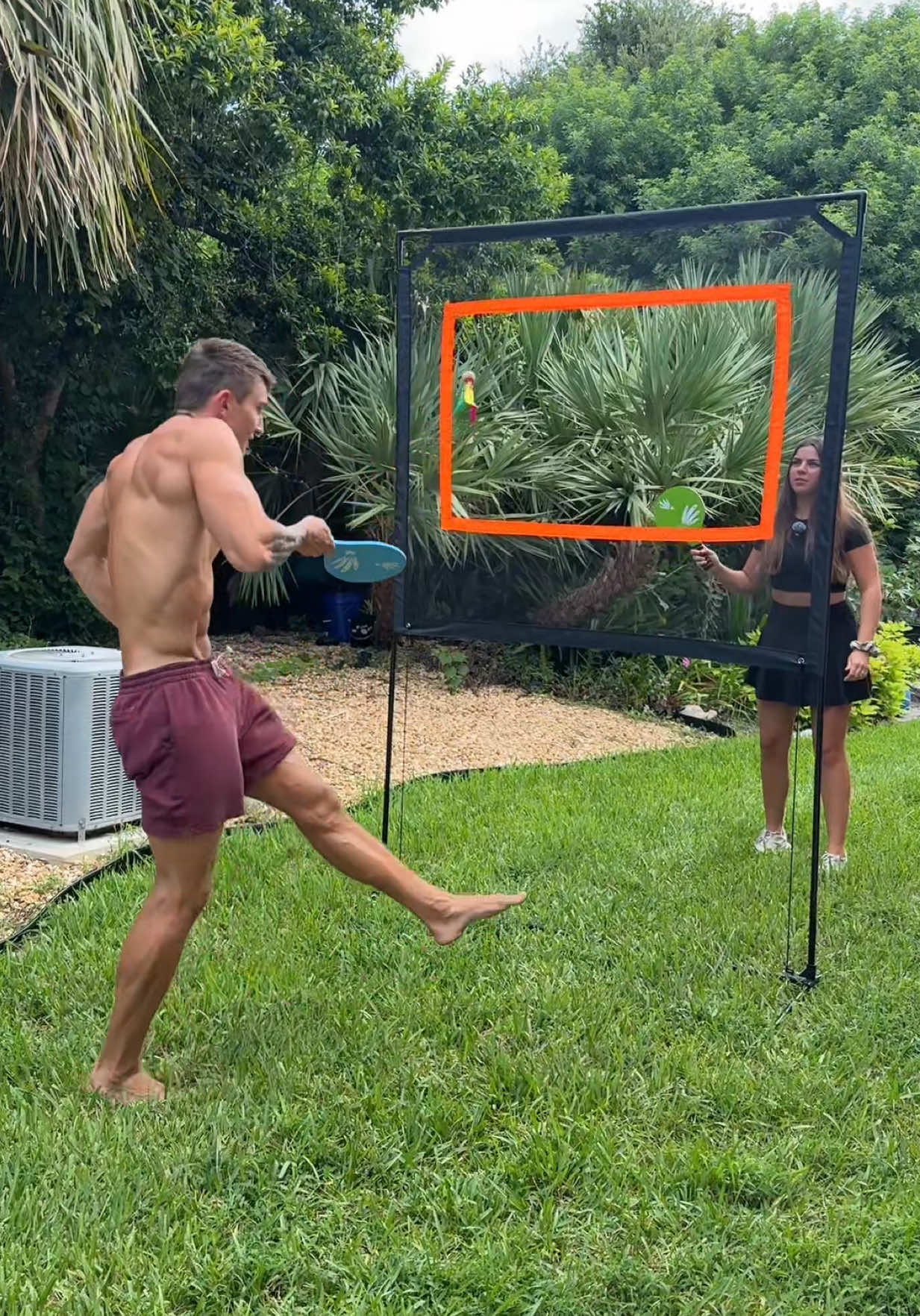 Fun for all! Easy to set up, comes with everything you need, and is relatively affordable. Great for hand eye coordination. The link is in the bottom left corner of the video. #paddle #badminton #tennis #handeyecoordination 
