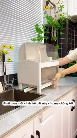Kệ bát 2 tầng có nắp đậy và ống thoát nước #kedebatdia #dodungnhabep 