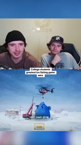 College students greatest ice fishing game wins #kickstreaming 