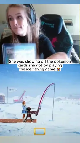 Flexing her pokemon cards #icefishing #kickstreaming 