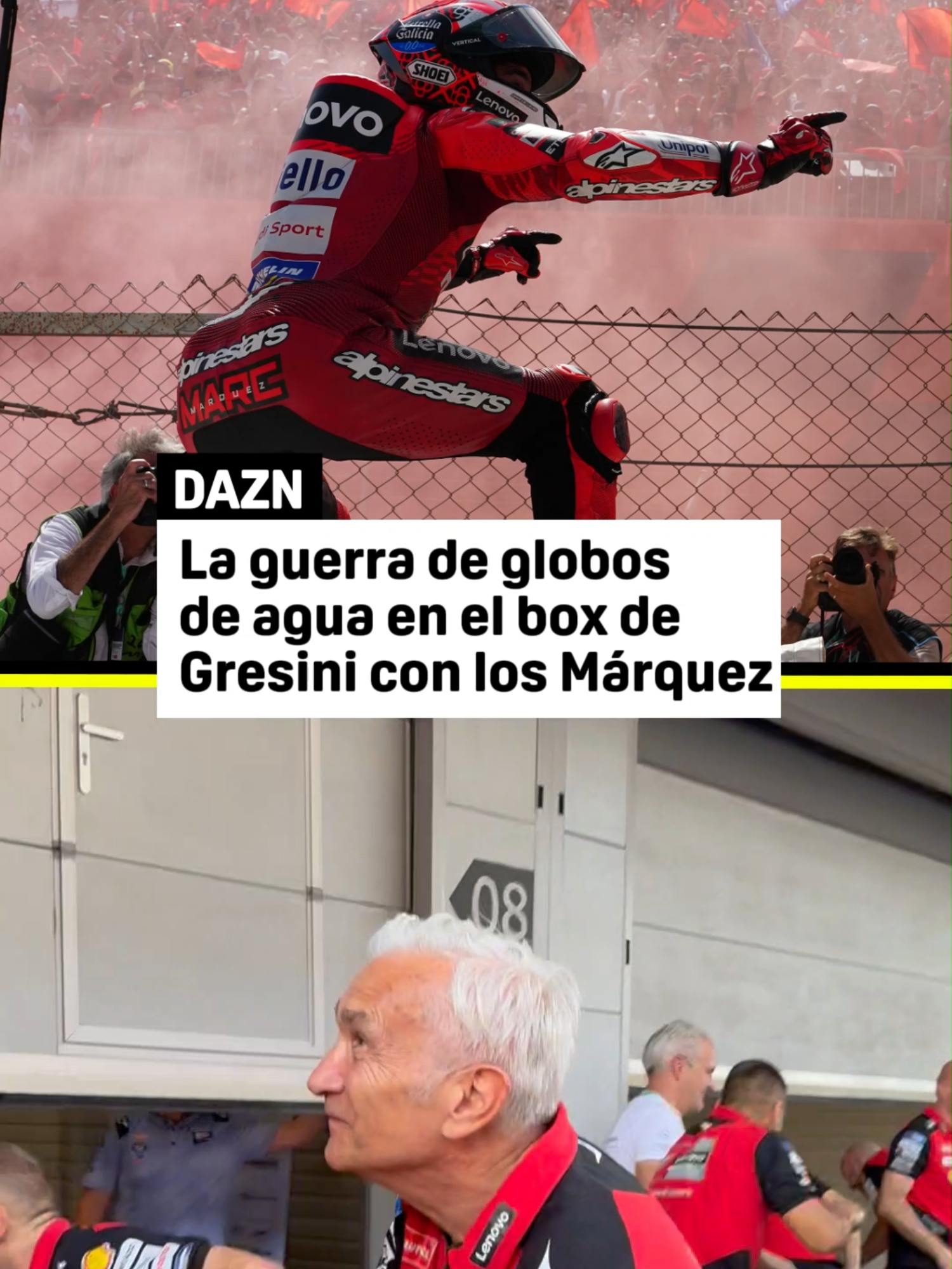Batalla de globos de agua 🎈 La 'guerra' que le declaró el equipo oficial de Ducati a Gresini en plena celebración de los Márquez 😆 #MotoGP #TikTokDeportes #Motorsport #deportesentiktok #motorentiktok #motor #motociclismo #ducati #marcmarquez #marquez #alexmarquez #gresiniracing #gresini